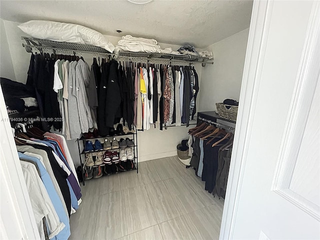 view of walk in closet