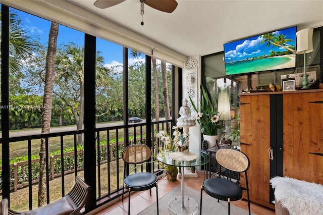 view of sunroom / solarium