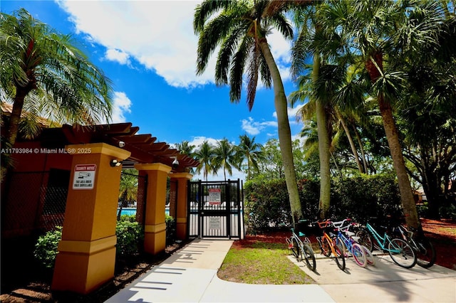 1583 Presidio Dr, Weston, FL 33327 - view of patio / terrace with a gate