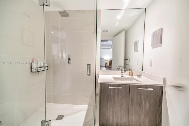 45 SW 9th St Unit 1204, Miami, FL 33130 - full bathroom featuring a shower stall and vanity