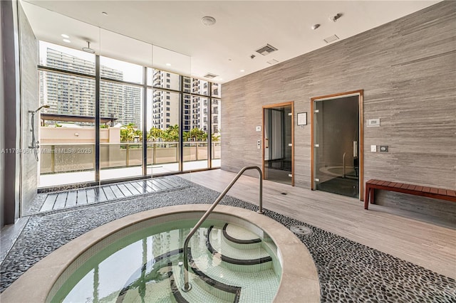 45 SW 9th St Unit 1204, Miami, FL 33130 - building lobby with visible vents