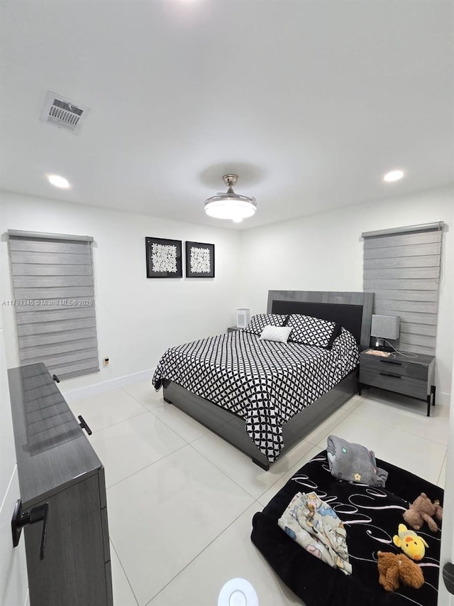 11015 SW 158th Ter, Miami, FL 33157 - bedroom featuring visible vents, recessed lighting, baseboards, and tile patterned flooring