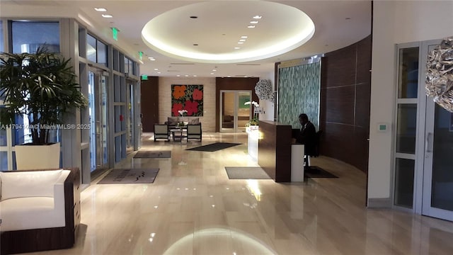 reception area with french doors