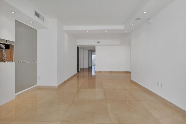 17875 Collins Ave Unit 905, Sunny Isles Beach, FL 33160 - spare room featuring baseboards, recessed lighting, and visible vents
