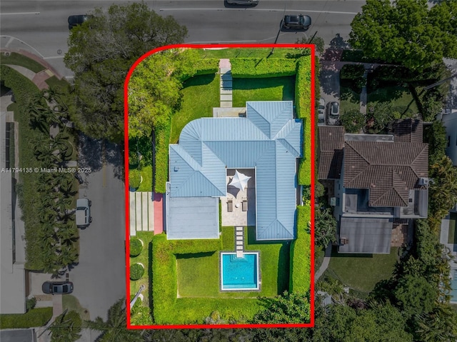 birds eye view of property