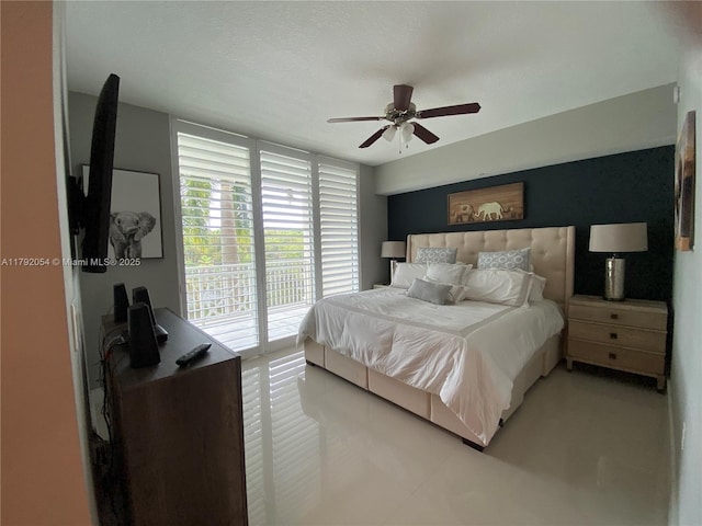 450 N Federal Hwy Unit 102, Boynton Beach, FL 33435 - bedroom featuring access to outside and ceiling fan