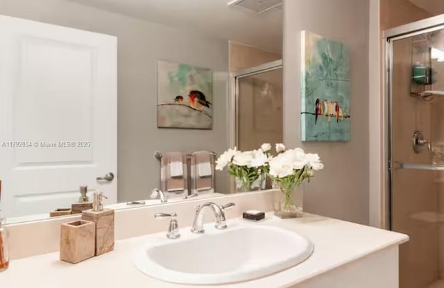 450 N Federal Hwy Unit 102, Boynton Beach, FL 33435 - bathroom with vanity and a shower stall