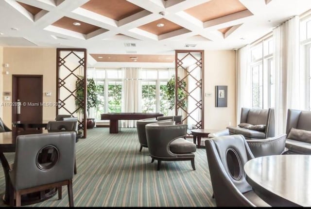 450 N Federal Hwy Unit 102, Boynton Beach, FL 33435 - lobby featuring coffered ceiling and beamed ceiling