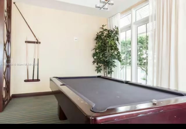 450 N Federal Hwy Unit 102, Boynton Beach, FL 33435 - game room featuring billiards, carpet flooring, and baseboards