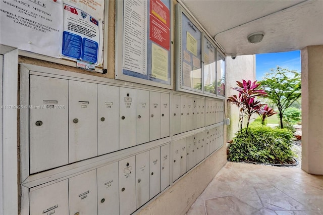 exterior space featuring mail area