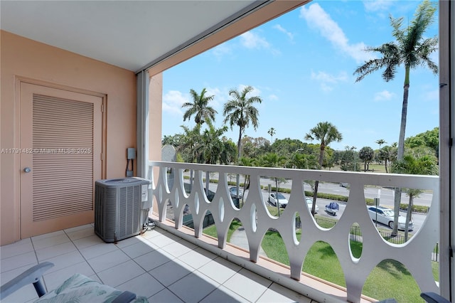 balcony with central AC