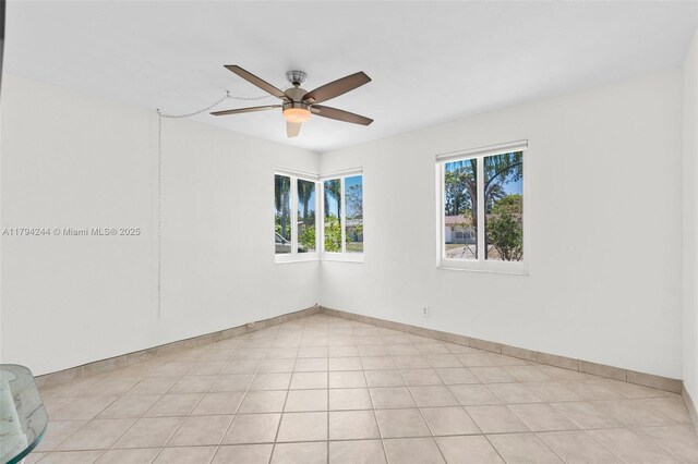 1531 NE 32nd St, Pompano Beach, FL 33064 - unfurnished room featuring baseboards and ceiling fan