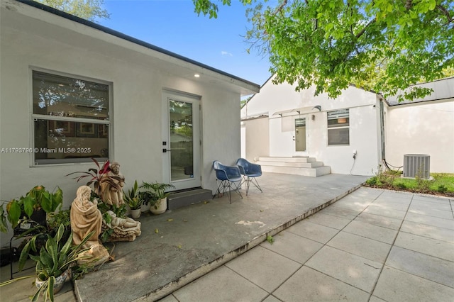 view of patio / terrace featuring central AC unit
