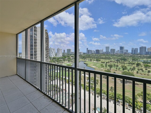 20301 W Country Club Dr Unit 1927, Aventura, FL 33180 - balcony with a water view and a city view