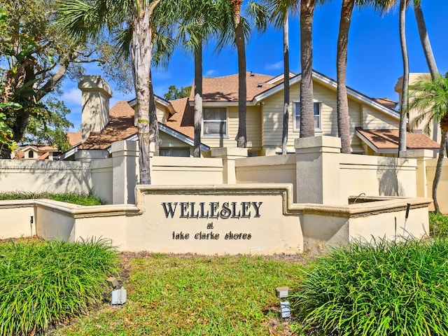 8109 Oakton Ct Unit 9D, Lake Clarke Shores, FL 33406 - community / neighborhood sign with fence