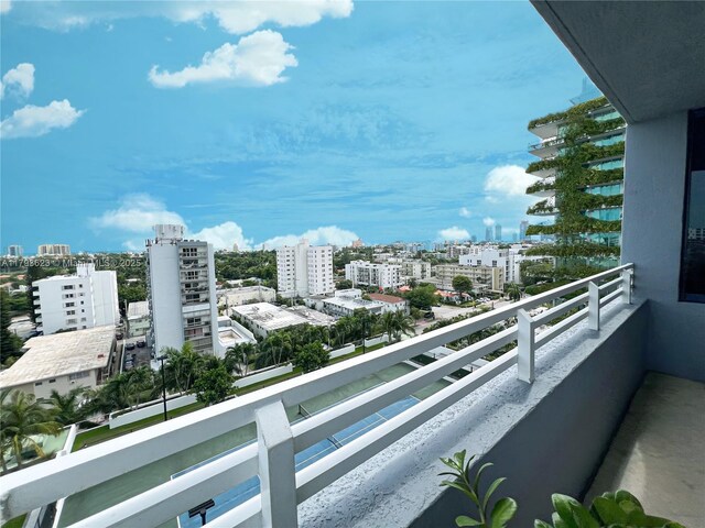 balcony with a city view