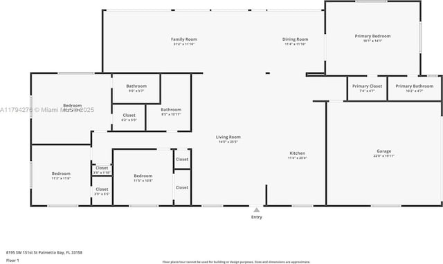8195 SW 151st St, Palmetto Bay, FL 33158 - plan
