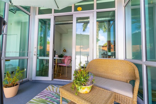 view of sunroom / solarium