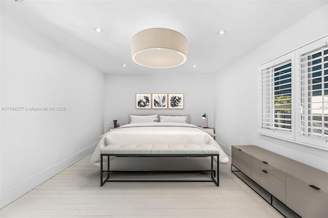 712 NE 72nd St, Miami, FL 33138 - bedroom with recessed lighting, baseboards, and light wood-type flooring