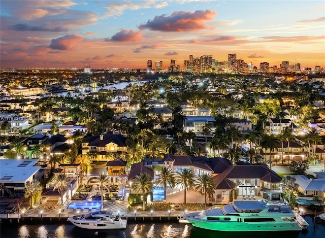 600 Isle Of Palms Dr, Fort Lauderdale, FL 33301 - birds eye view of property featuring a view of city and a water view