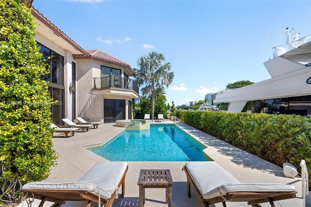 600 Isle Of Palms Dr, Fort Lauderdale, FL 33301 - view of pool with a patio and a fenced in pool