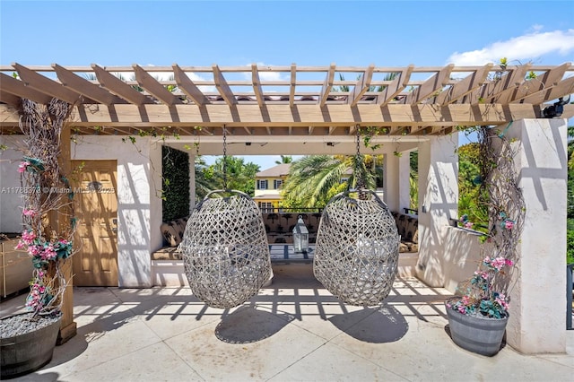 600 Isle Of Palms Dr, Fort Lauderdale, FL 33301 - view of patio featuring a pergola