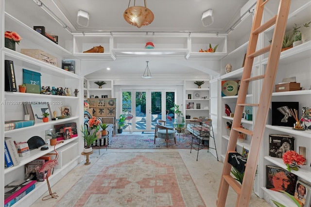 interior space with french doors