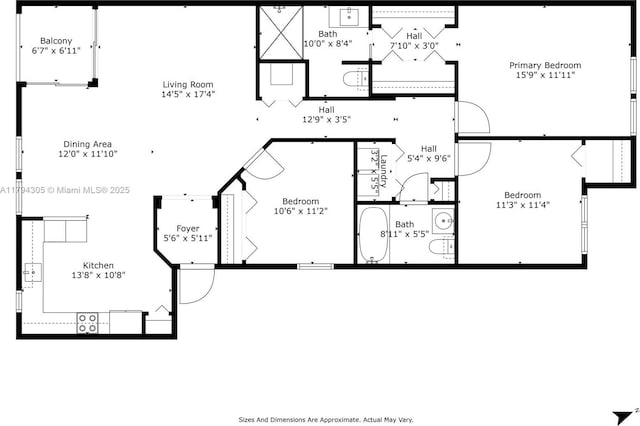 10012 NW 7th St Unit 107, Miami, FL 33172 - room layout