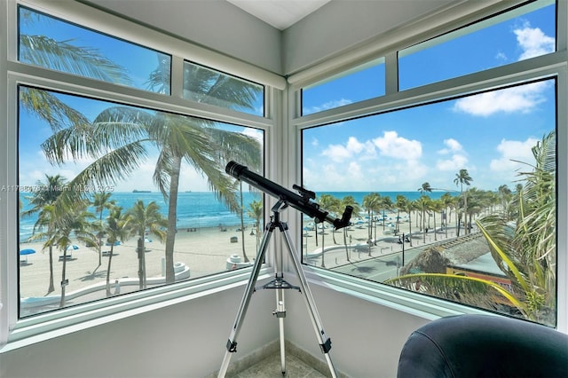 101 S Fort Lauderdale Beach Blvd Unit 308, Fort Lauderdale, FL 33316 - exercise area featuring a water view