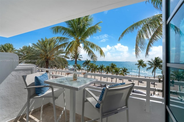 101 S Fort Lauderdale Beach Blvd Unit 308, Fort Lauderdale, FL 33316 - balcony with view of water and beach