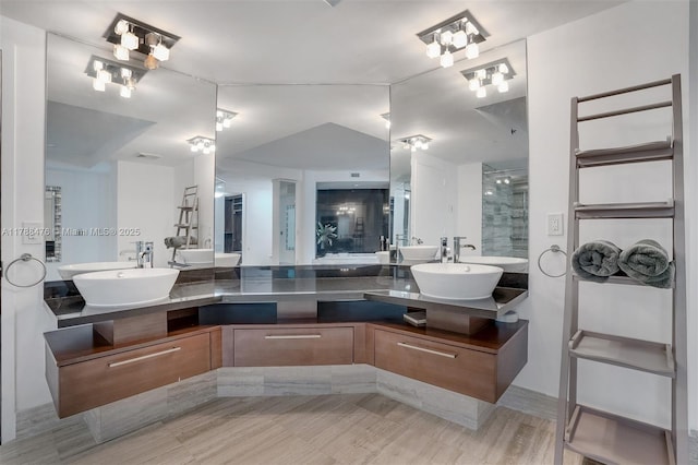 101 S Fort Lauderdale Beach Blvd Unit 308, Fort Lauderdale, FL 33316 - full bath with double vanity and an enclosed shower