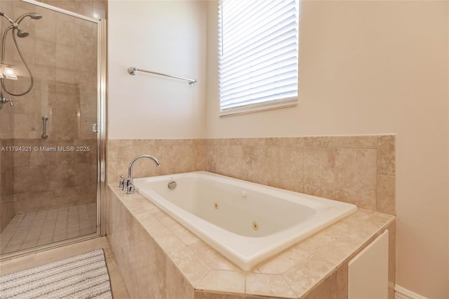 2041 SW Imperial St, Port St Lucie, FL 34987 - bathroom with a shower stall and a tub with jets