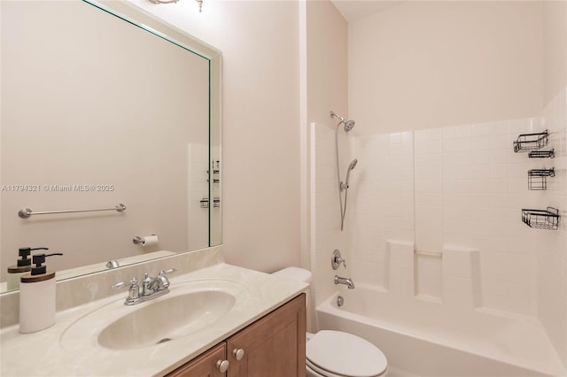 2041 SW Imperial St, Port St Lucie, FL 34987 - bathroom featuring toilet, vanity, and washtub / shower combination