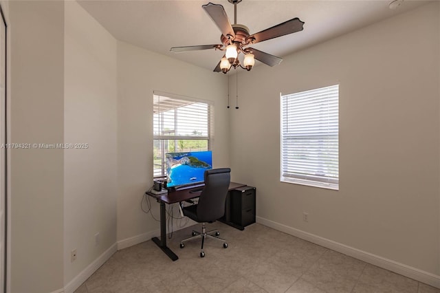 2041 SW Imperial St, Port St Lucie, FL 34987 - office space with baseboards and ceiling fan
