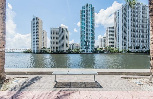 water view with a view of city