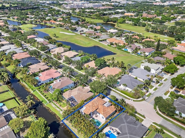4123 W Lake Estates Dr, Davie, FL 33328 - aerial view of property's location featuring property boundaries highlighted and nearby suburban area