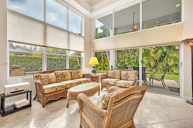 4123 W Lake Estates Dr, Davie, FL 33328 - sunroom with a high ceiling
