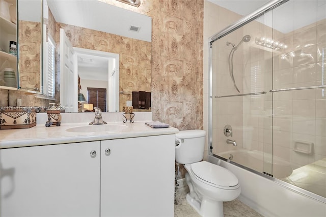 4123 W Lake Estates Dr, Davie, FL 33328 - full bathroom featuring vanity and shower / bath combination with glass door