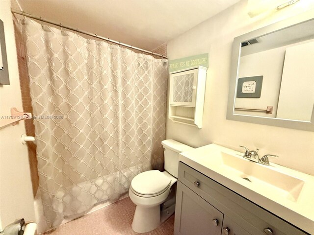 2301 NE 14th St Cswy Unit 201E, Pompano Beach, FL 33062 - bathroom with vanity, toilet, and visible vents