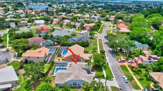 7649 Briar Cliff Cir, Lake Worth, FL 33467 - aerial view of residential area with a large body of water