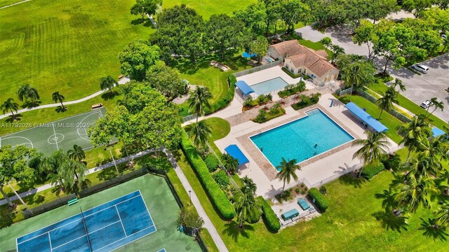 7649 Briar Cliff Cir, Lake Worth, FL 33467 - aerial view of a pool area