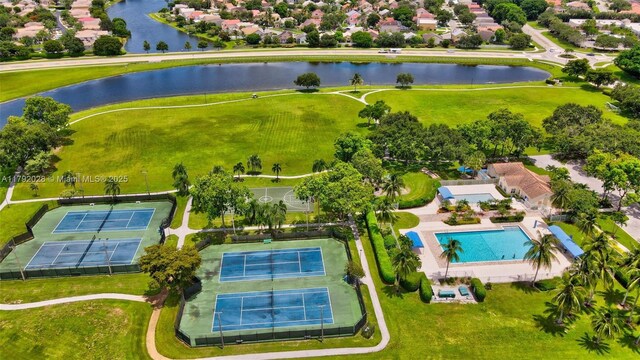7649 Briar Cliff Cir, Lake Worth, FL 33467 - aerial view of a nearby body of water and a pool area