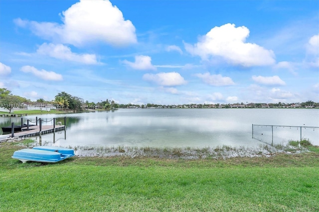 6340 NW 198th Ter, Hialeah, FL 33015 - dock area featuring a water view and a yard