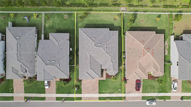 9657 Mosler Trl, Lake Worth, FL 33467 - aerial perspective of suburban area featuring property parcel outlined