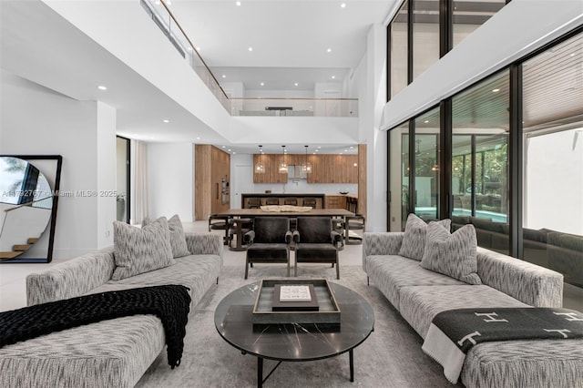 13180 Old Cutler Rd, Pinecrest, FL 33156 - living room featuring a towering ceiling
