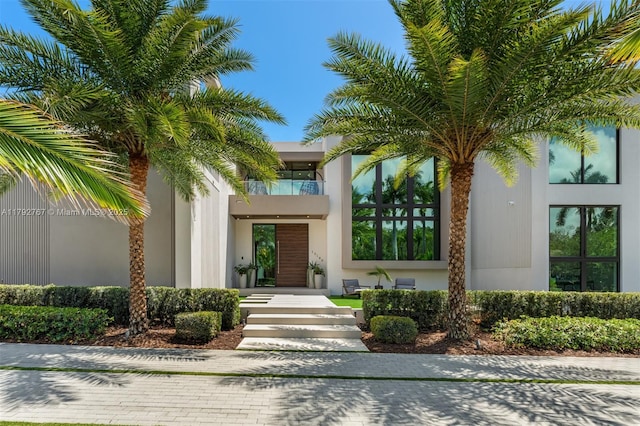 13180 Old Cutler Rd, Pinecrest, FL 33156 - property entrance with stucco siding