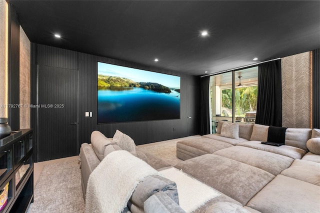 cinema with recessed lighting