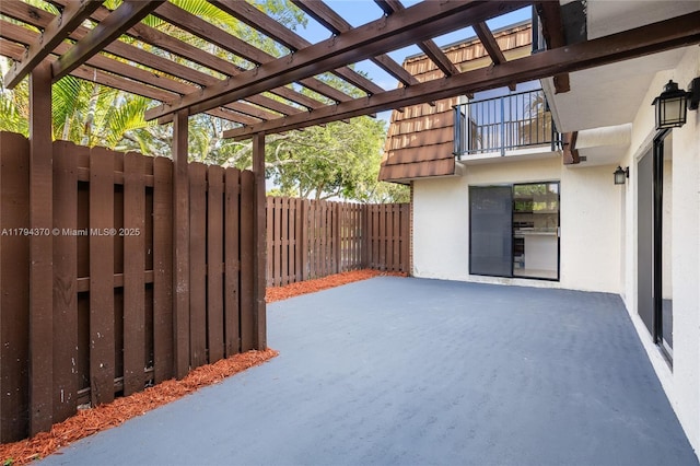 853 SW 118th Ter, Davie, FL 33325 - view of patio with fence and a pergola