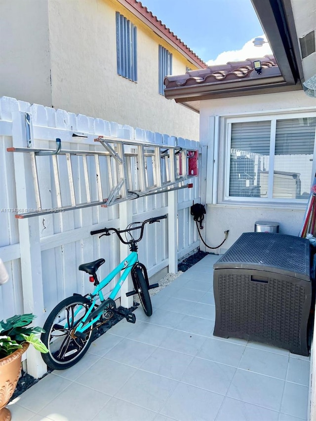 view of patio with fence