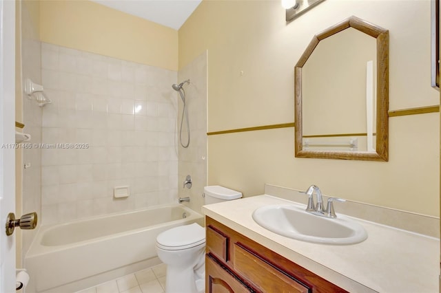 16789 98th Way N, Jupiter, FL 33478 - full bath with toilet, vanity, shower / tub combination, and tile patterned flooring